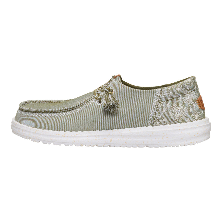Wendy Funk Embroidered Floral – Olive