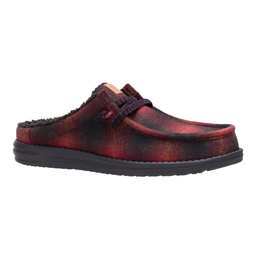 Wally Slip Cozy Plaid – Red Plaid/Black - Image 7