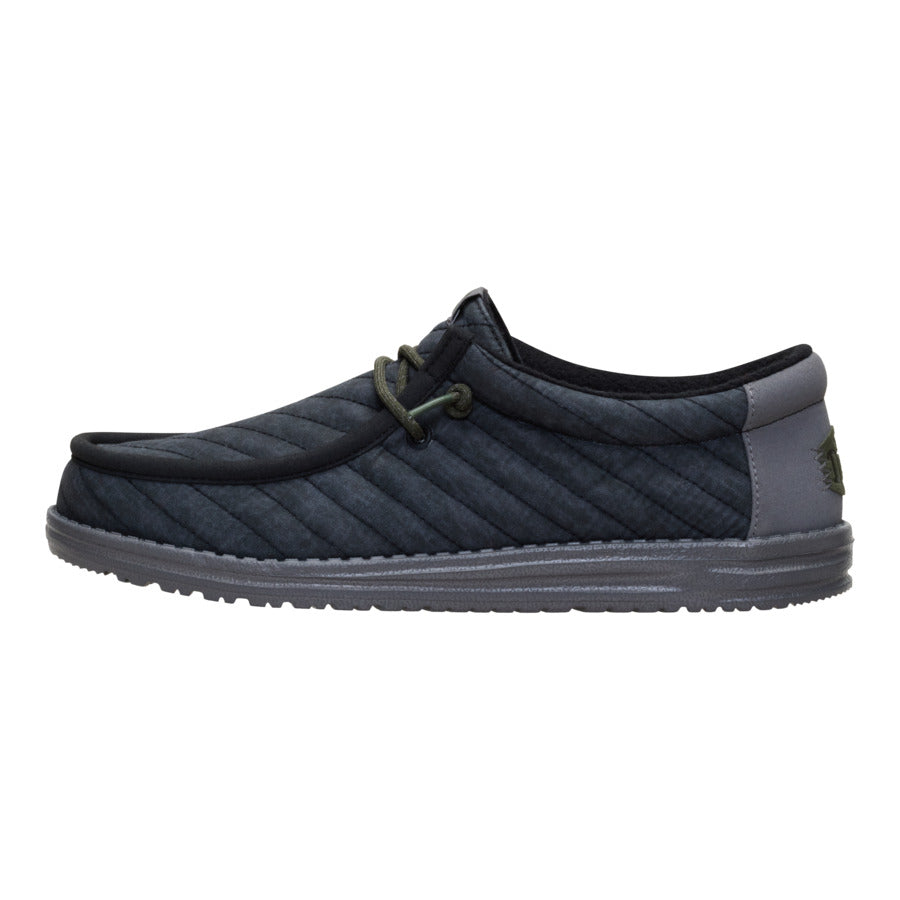 Wally Washed Quilt – Black/Grey